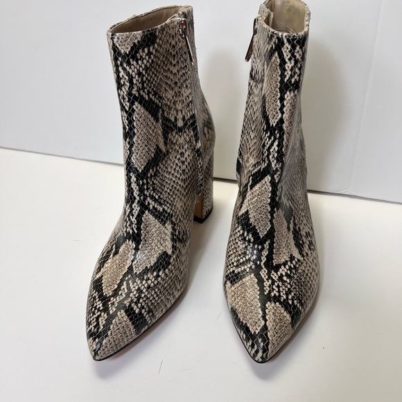 SAM EDELMAN HILTY SNAKESKIN LEATHER SIDE ZIP HEELED BOOTIE SIZE 7 EUC - Picture 5 of 11